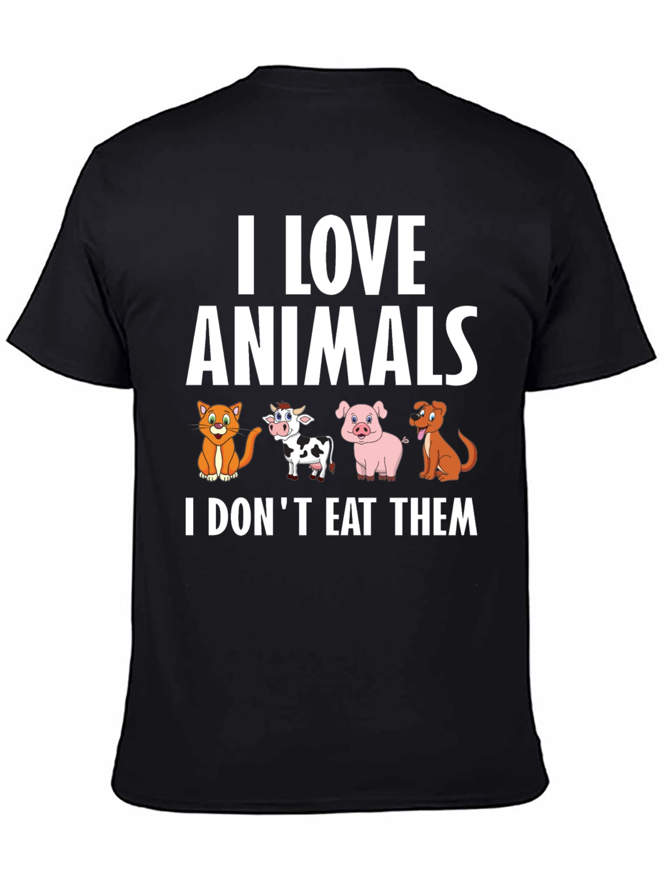 Vegan Animal Lover T-Shirt - I Love Animals