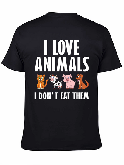 Vegan Animal Lover T-Shirt - I Love Animals