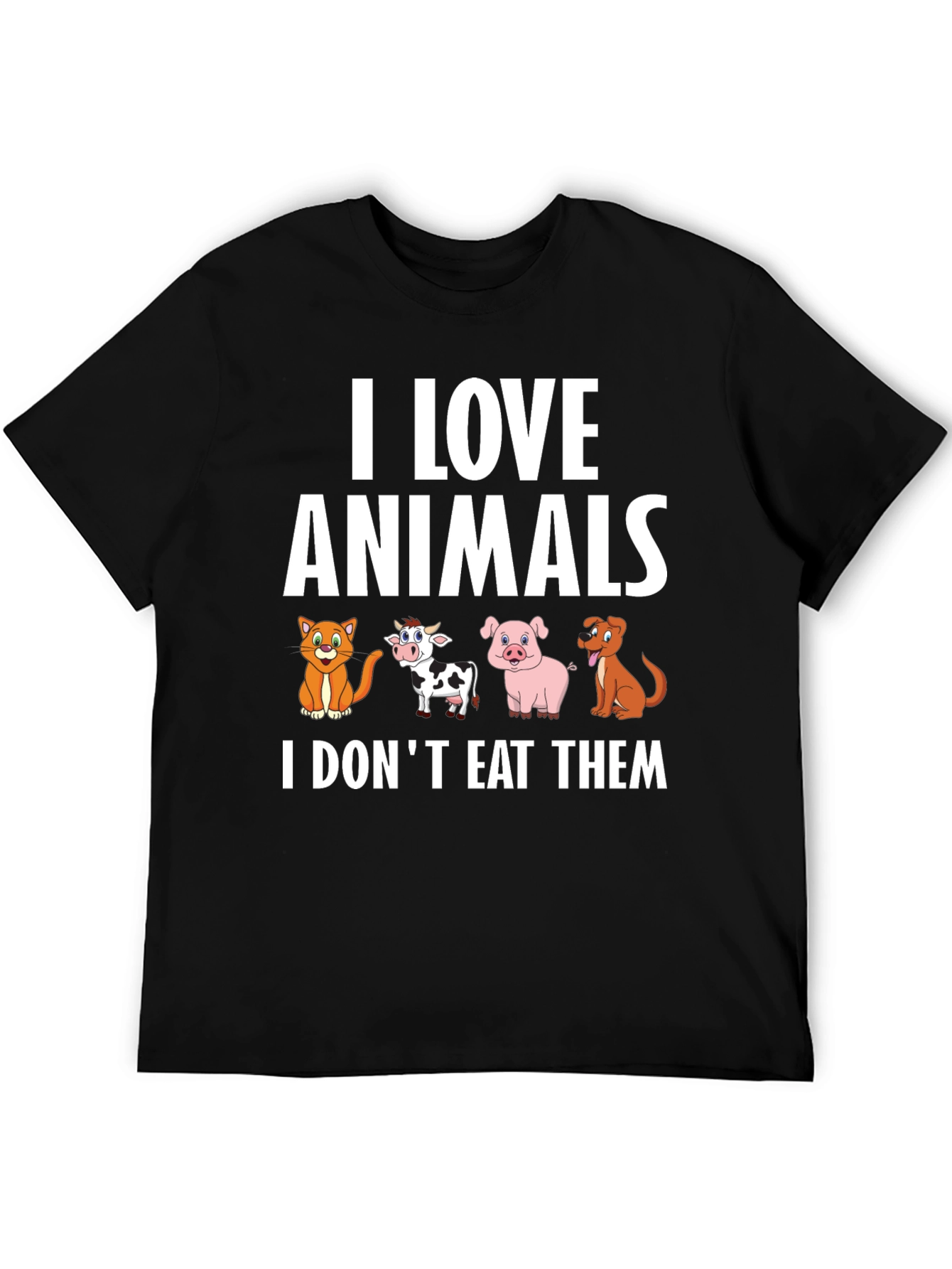 Vegan Animal Lover T-Shirt - I Love Animals