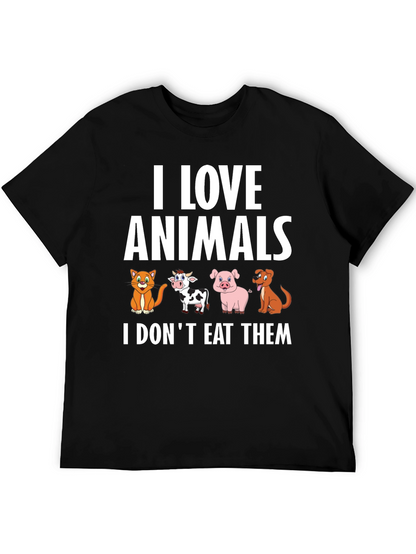 Vegan Animal Lover T-Shirt - I Love Animals