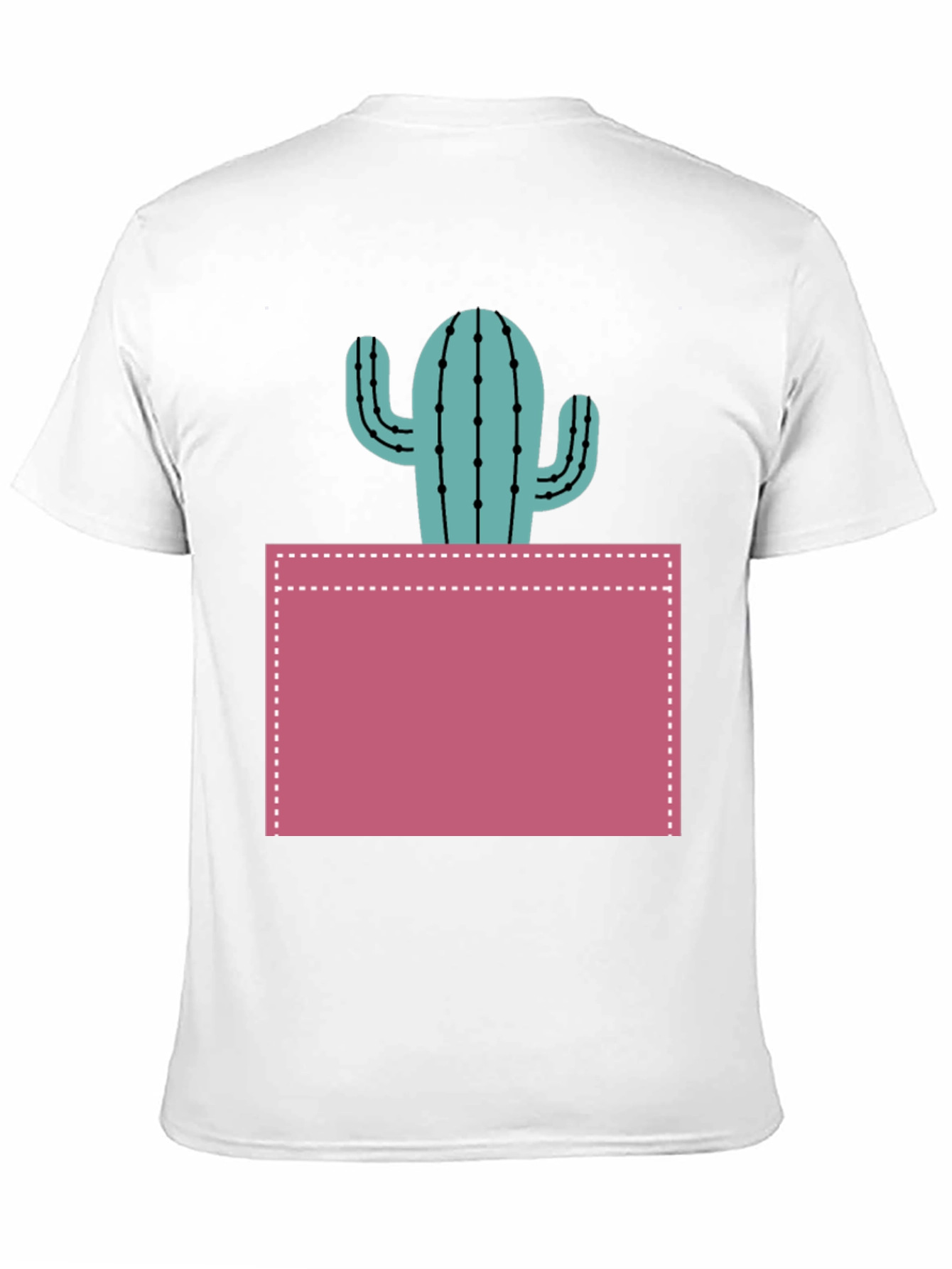 Cactus Pocket Graphic Tee - Trendy Mens T-Shirt