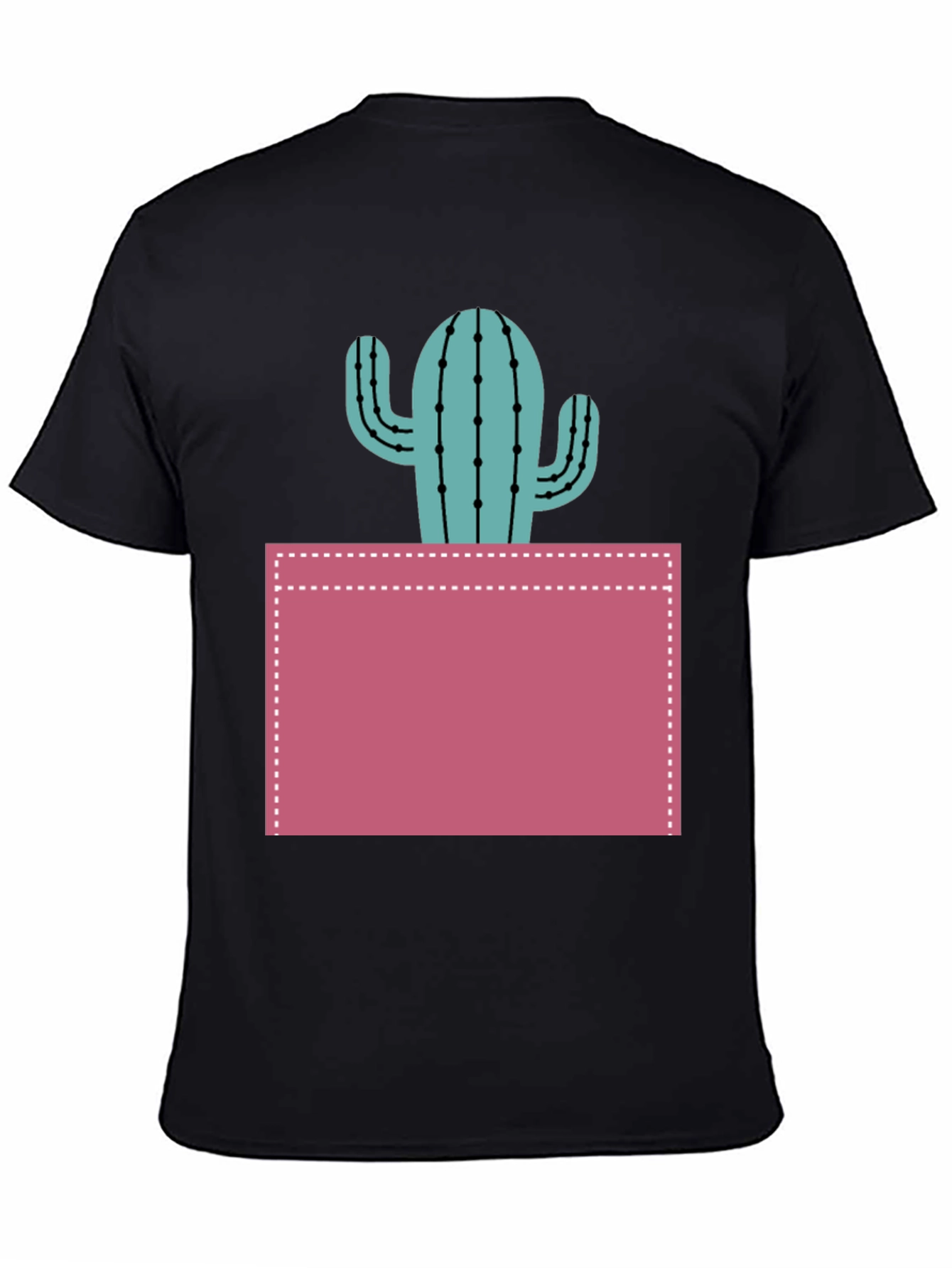 Cactus Pocket Graphic Tee - Trendy Mens T-Shirt