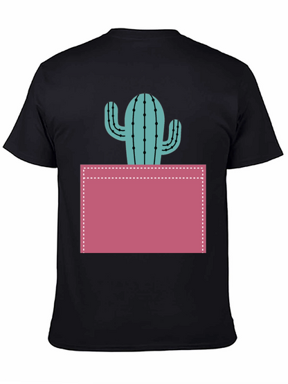 Cactus Pocket Graphic Tee - Trendy Mens T-Shirt