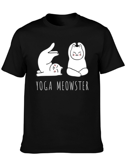 Yoga Meowster Graphic Tee - Cute Cat Yoga Design