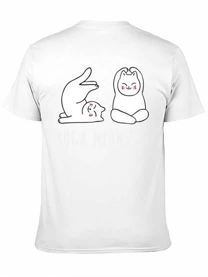 Yoga Meowster Graphic Tee - Cute Cat Yoga Design