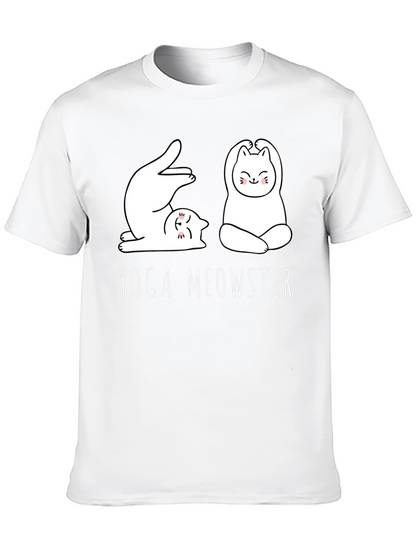 Yoga Meowster Graphic Tee - Cute Cat Yoga Design
