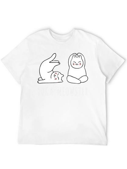 Yoga Meowster Graphic Tee - Cute Cat Yoga Design