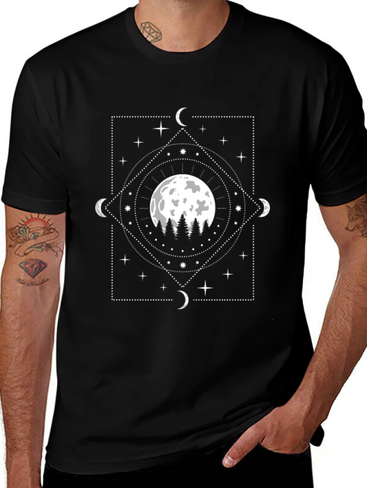 Mystic Moon Graphic Tee - Dark Aesthetic