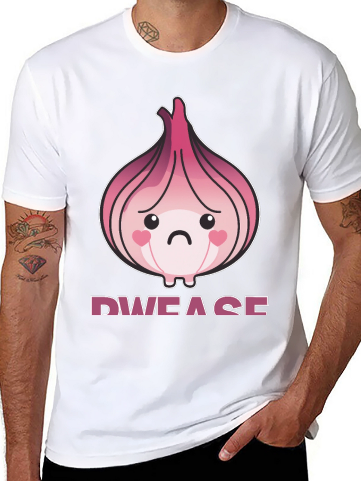 Sad Onion Graphic T-Shirt - Unique Foodie Tee