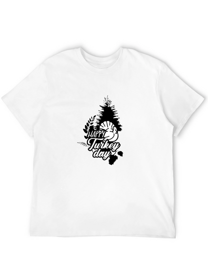 Happy Turkey Day Graphic Tee - Black
