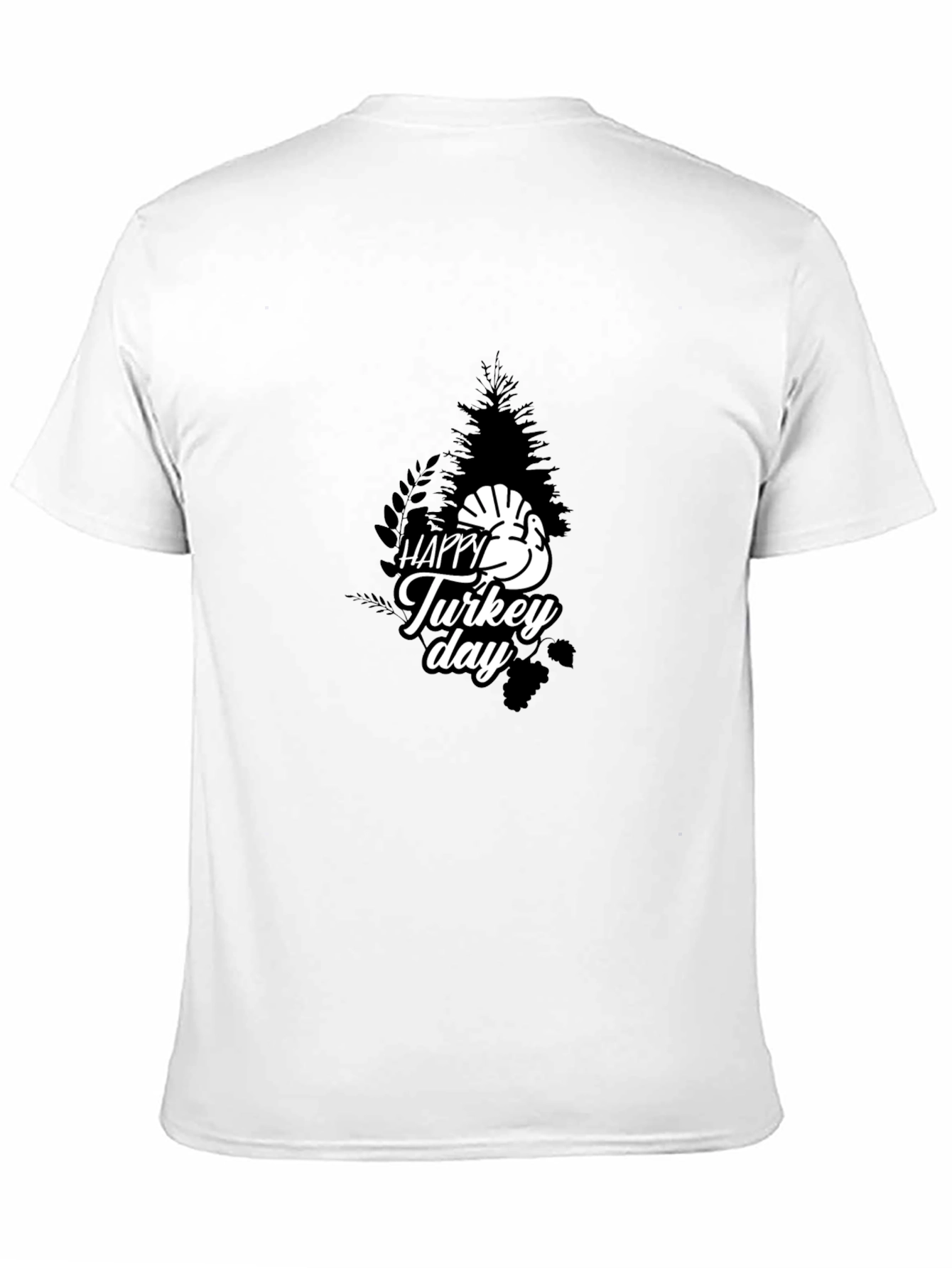 Happy Turkey Day Graphic Tee - Black