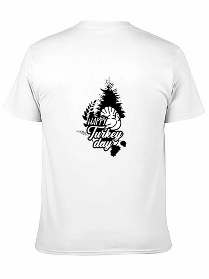 Happy Turkey Day Graphic Tee - Black