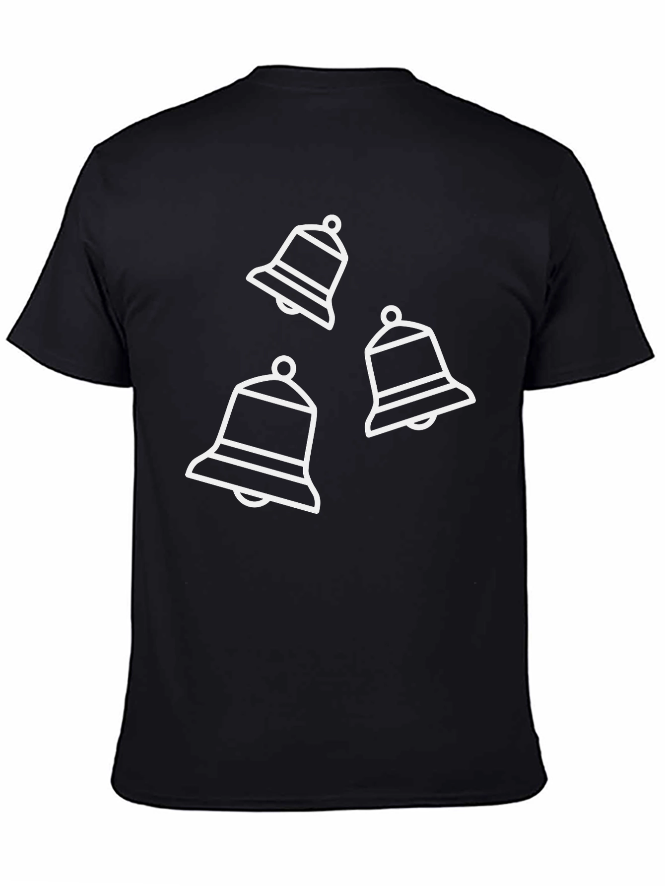 Bells Graphic Print Black T-Shirt