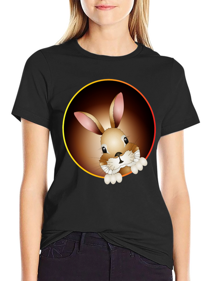 Bunny Graphic Tee - Cute Animal Print Shirt