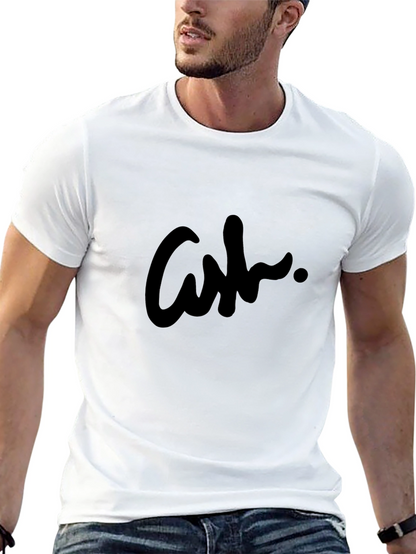 Mens Black Graphic Tee - Stylish Ash Design