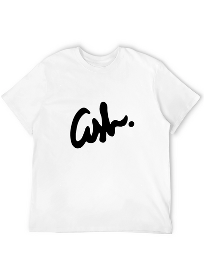 Mens Black Graphic Tee - Stylish Ash Design