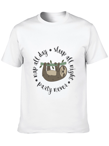 Lazy Sloth Graphic Tee - Nap All Day