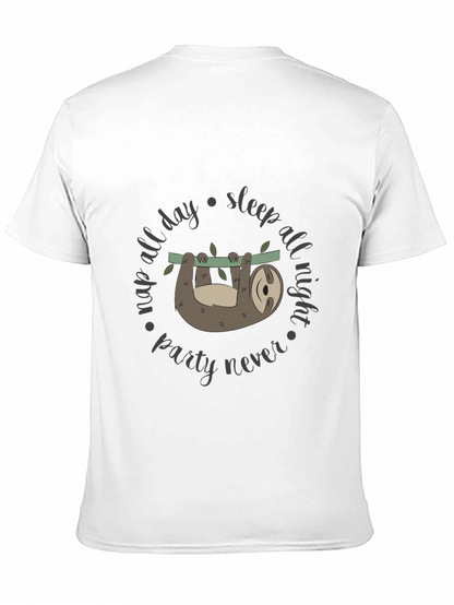 Lazy Sloth Graphic Tee - Nap All Day