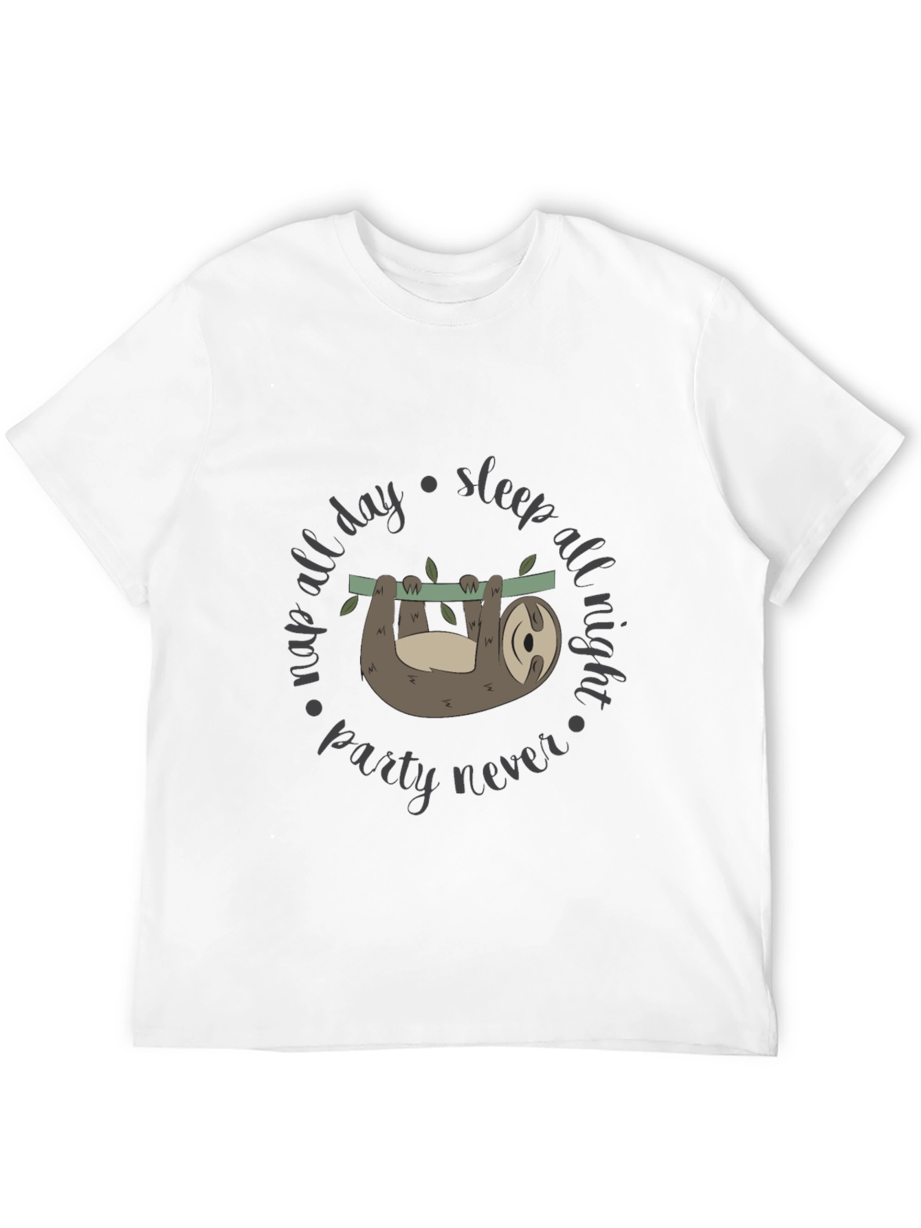 Lazy Sloth Graphic Tee - Nap All Day