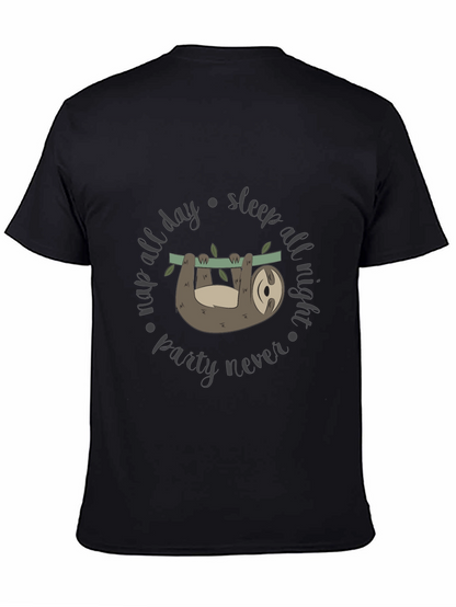 Lazy Sloth Graphic Tee - Nap All Day