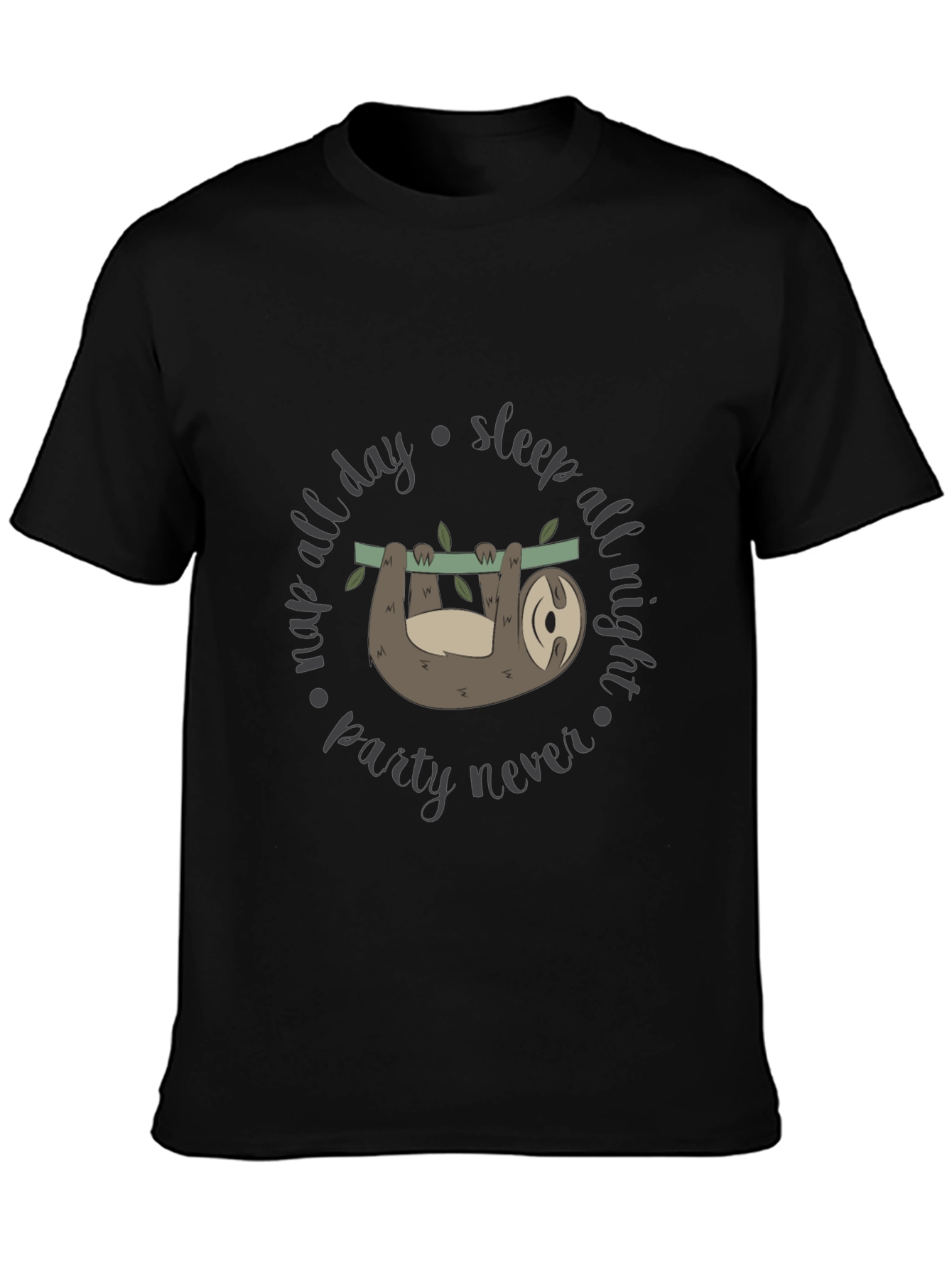 Lazy Sloth Graphic Tee - Nap All Day
