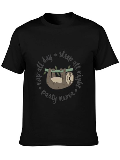 Lazy Sloth Graphic Tee - Nap All Day