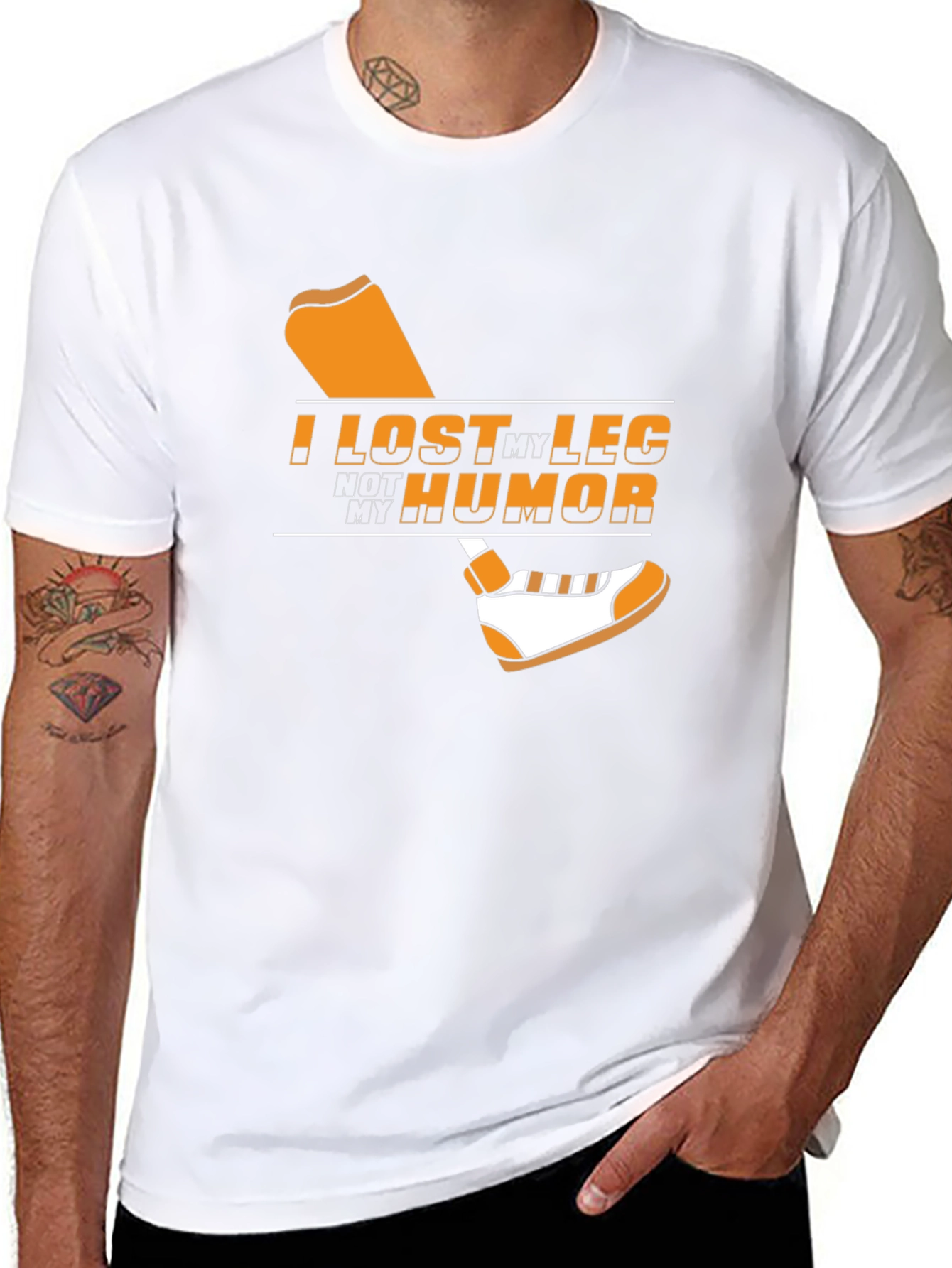 Humorous Graphic T-Shirt - I Lost My Leg