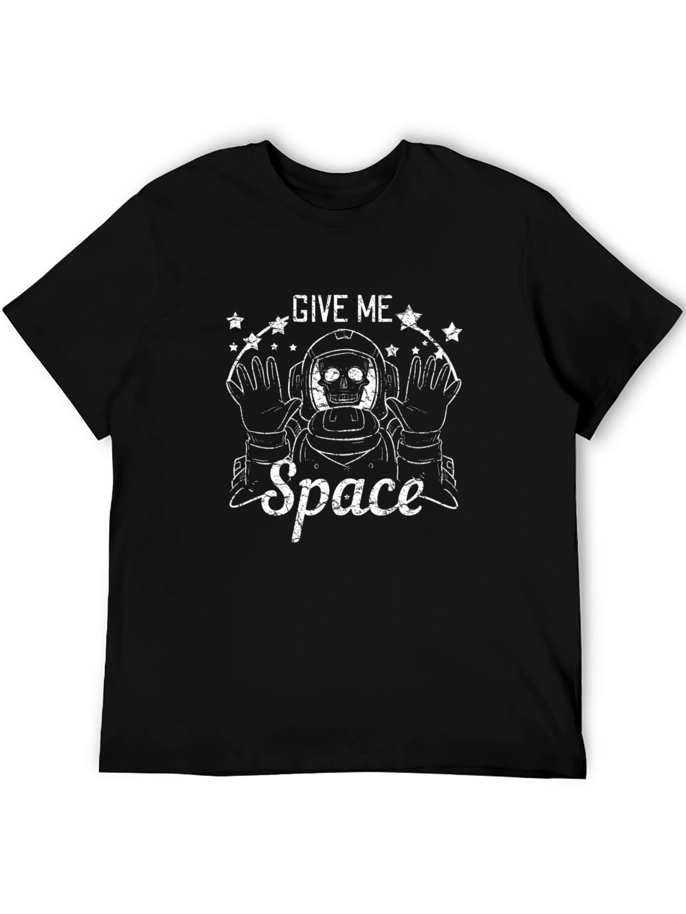 Give Me Space Astronaut Skull Graphic T-Shirt