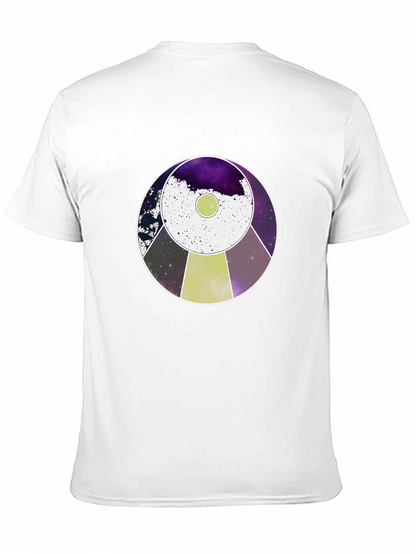 Cosmic UFO Graphic Tee - Black Cotton Blend