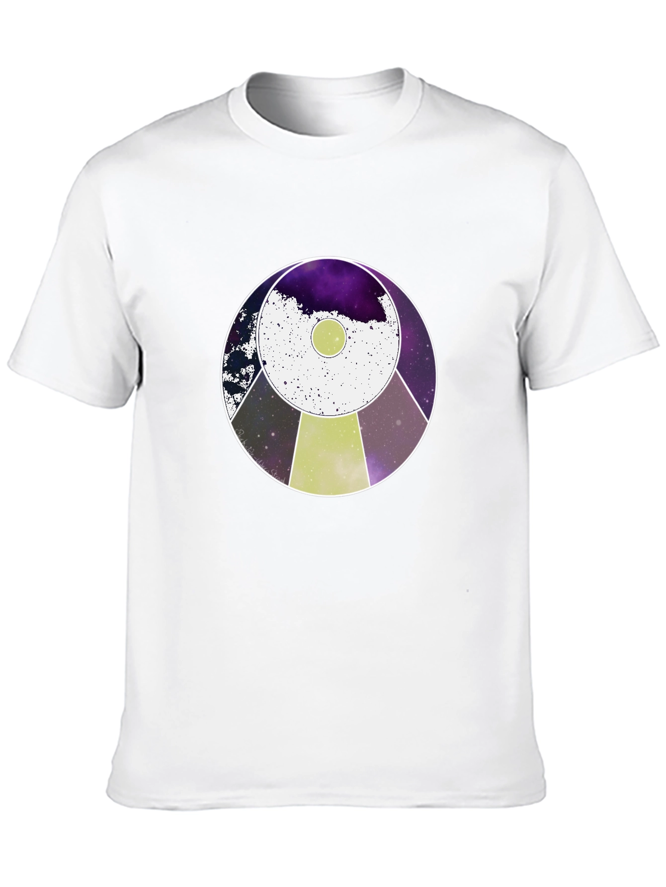 Cosmic UFO Graphic Tee - Black Cotton Blend