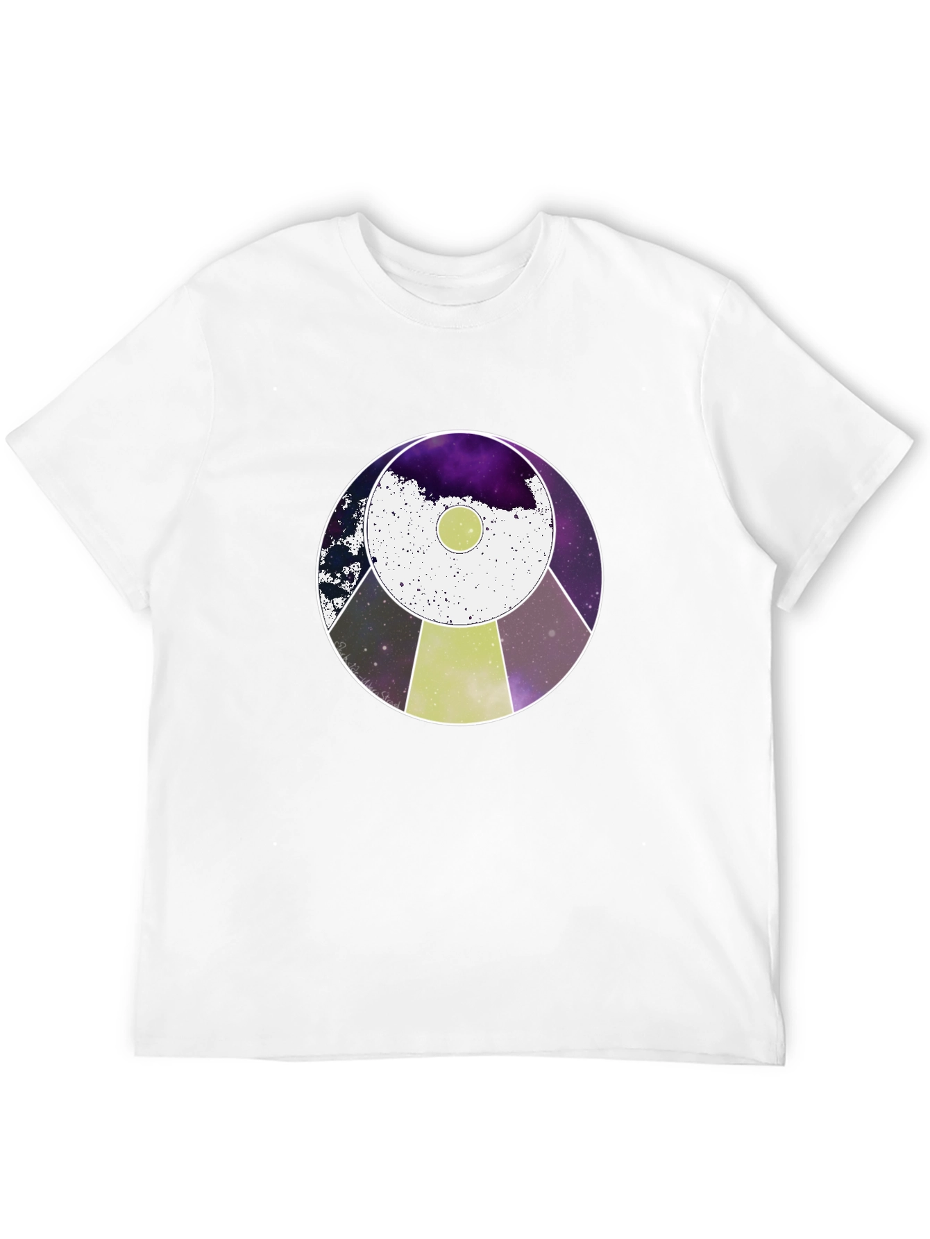 Cosmic UFO Graphic Tee - Black Cotton Blend