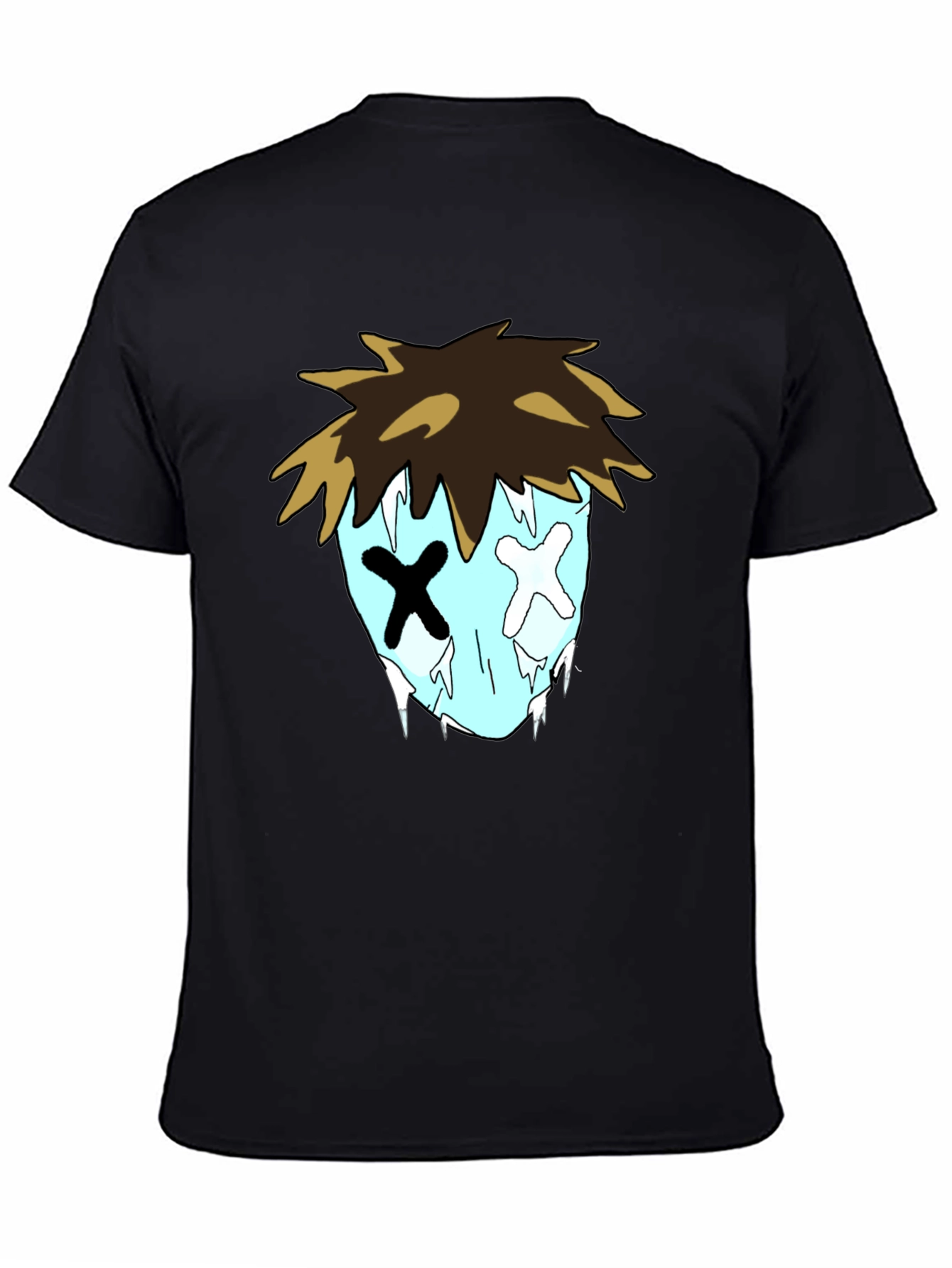 Cartoon Graphic Black T-Shirt for Men