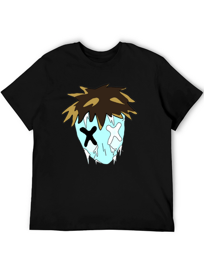 Cartoon Graphic Black T-Shirt for Men