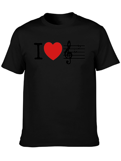 Music Lover T-Shirt - Black Cotton Tee