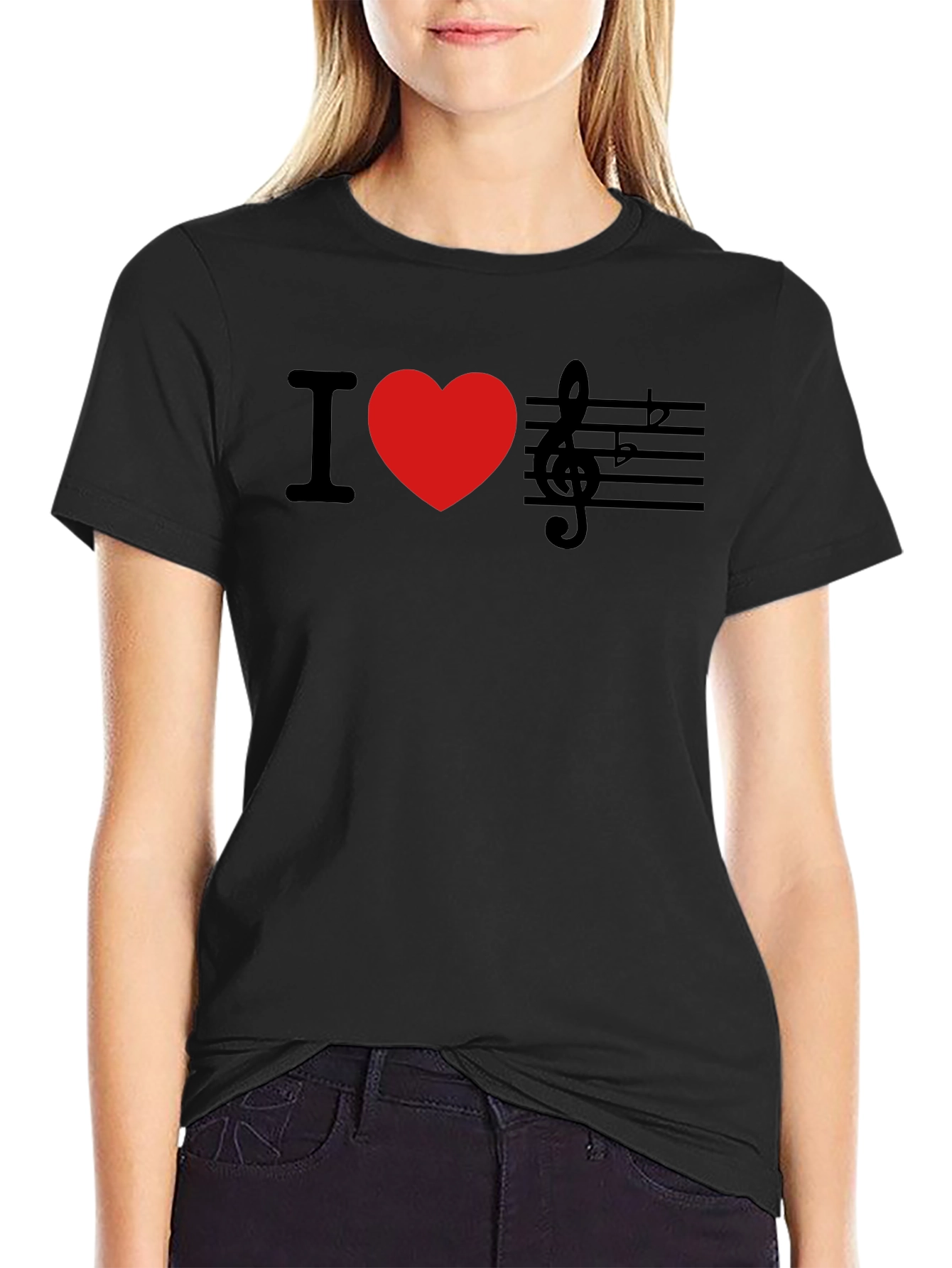 Music Lover T-Shirt - Black Cotton Tee