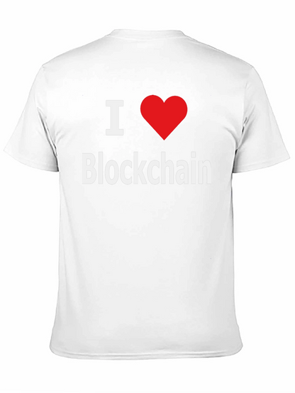 I Love Blockchain T-Shirt - Crypto Enthusiast Tee