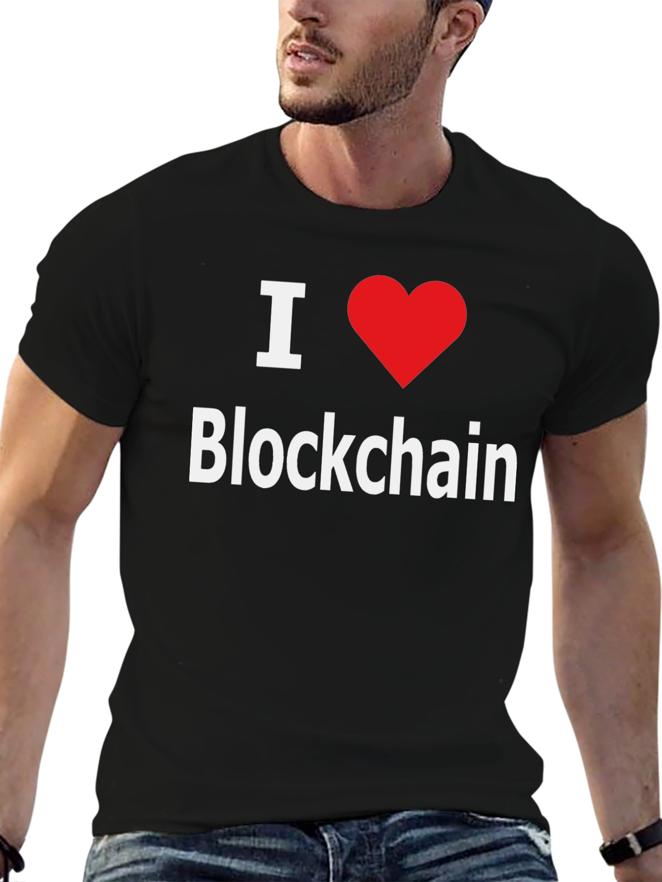 I Love Blockchain T-Shirt - Crypto Enthusiast Tee