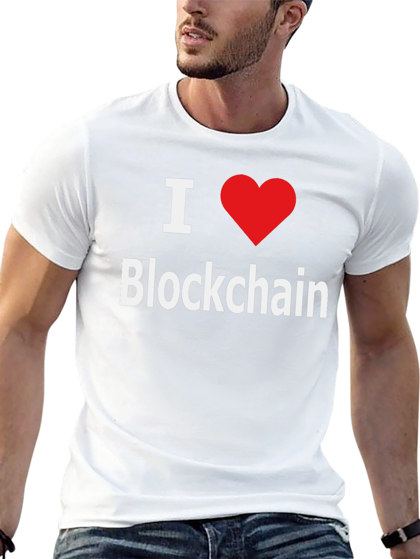 I Love Blockchain T-Shirt - Crypto Enthusiast Tee
