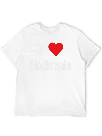 I Love Blockchain T-Shirt - Crypto Enthusiast Tee