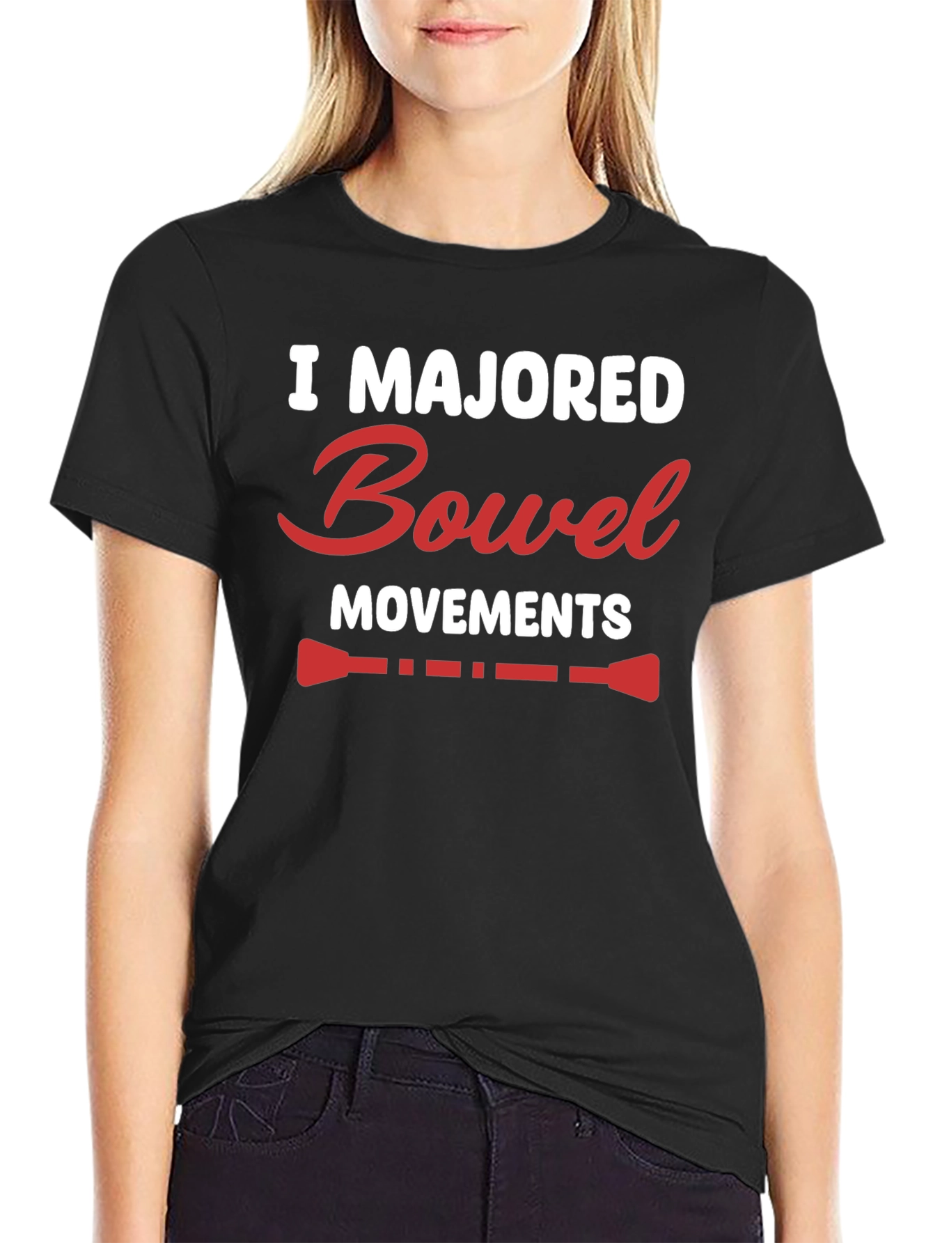 I Majored Bowel Movements Black T-Shirt