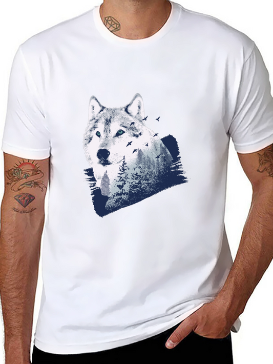 Wolf & Wilderness Graphic Tee - Nature Inspired Shirt