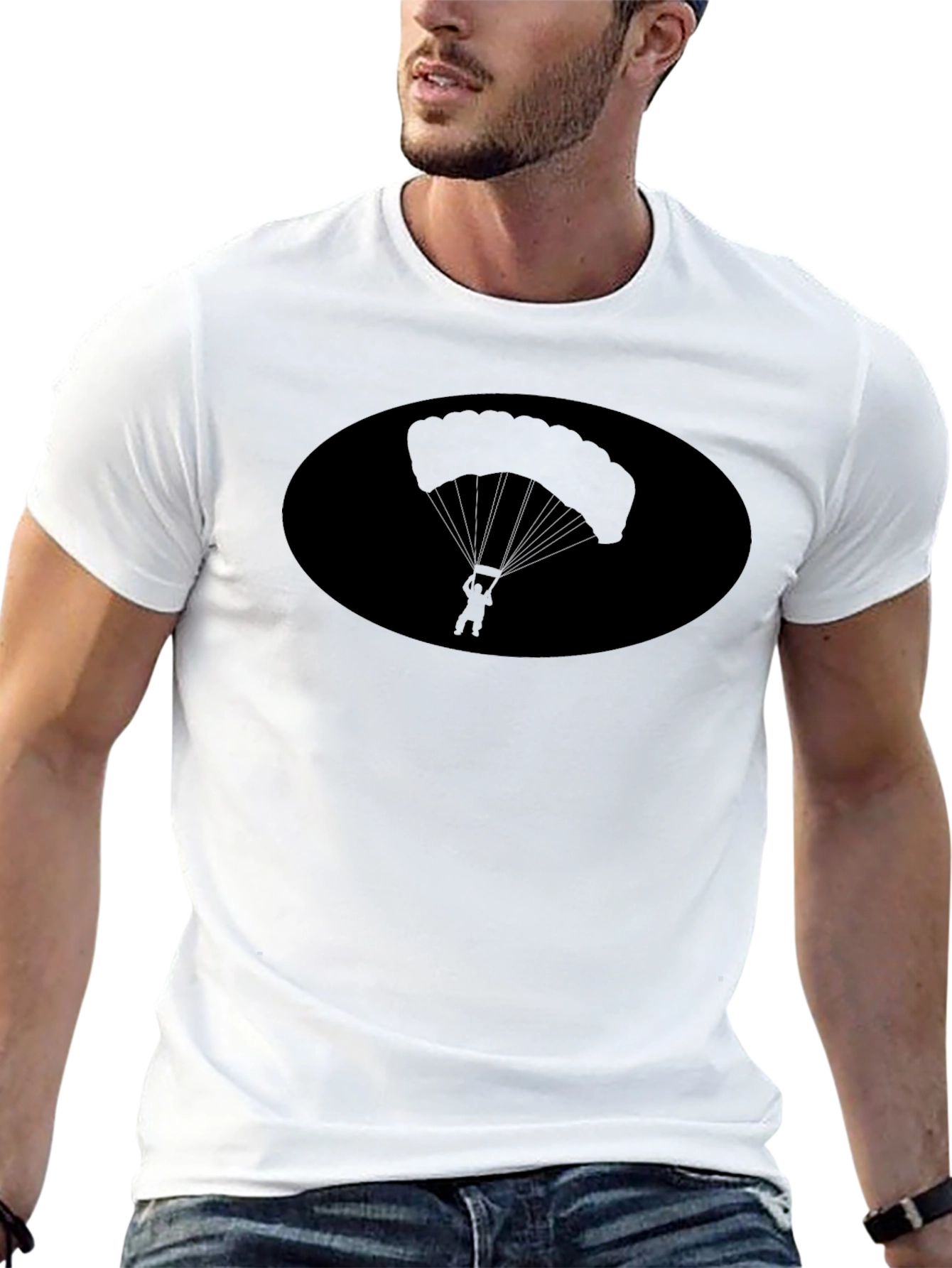 Parachute Silhouette Black T-Shirt