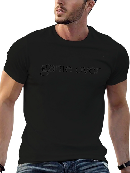 Game Over Black T-Shirt - Stylish Gamer Apparel