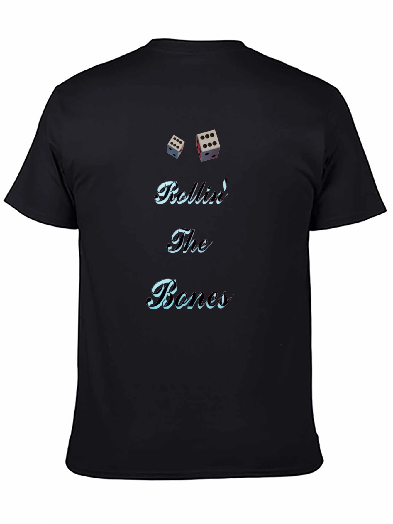 Rolling The Bones Graphic Tee - Black Cotton Blend