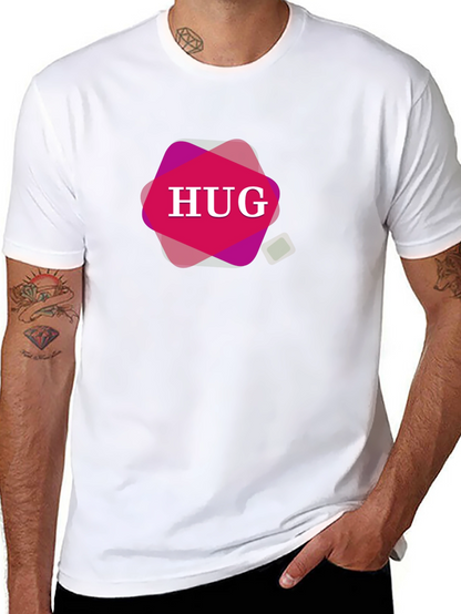 HUG Graphic Black T-Shirt - Stylish Mens Tee
