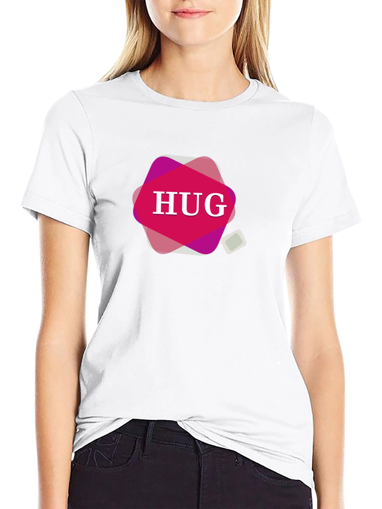 HUG Graphic Black T-Shirt - Stylish Mens Tee