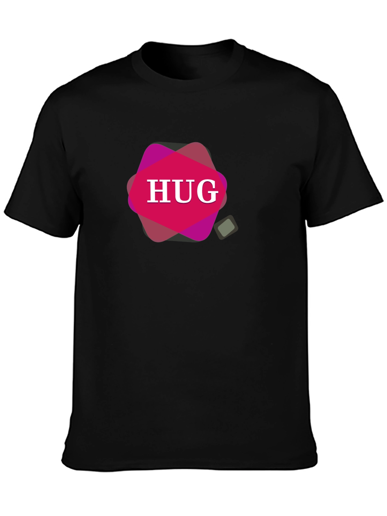 HUG Graphic Black T-Shirt - Stylish Mens Tee