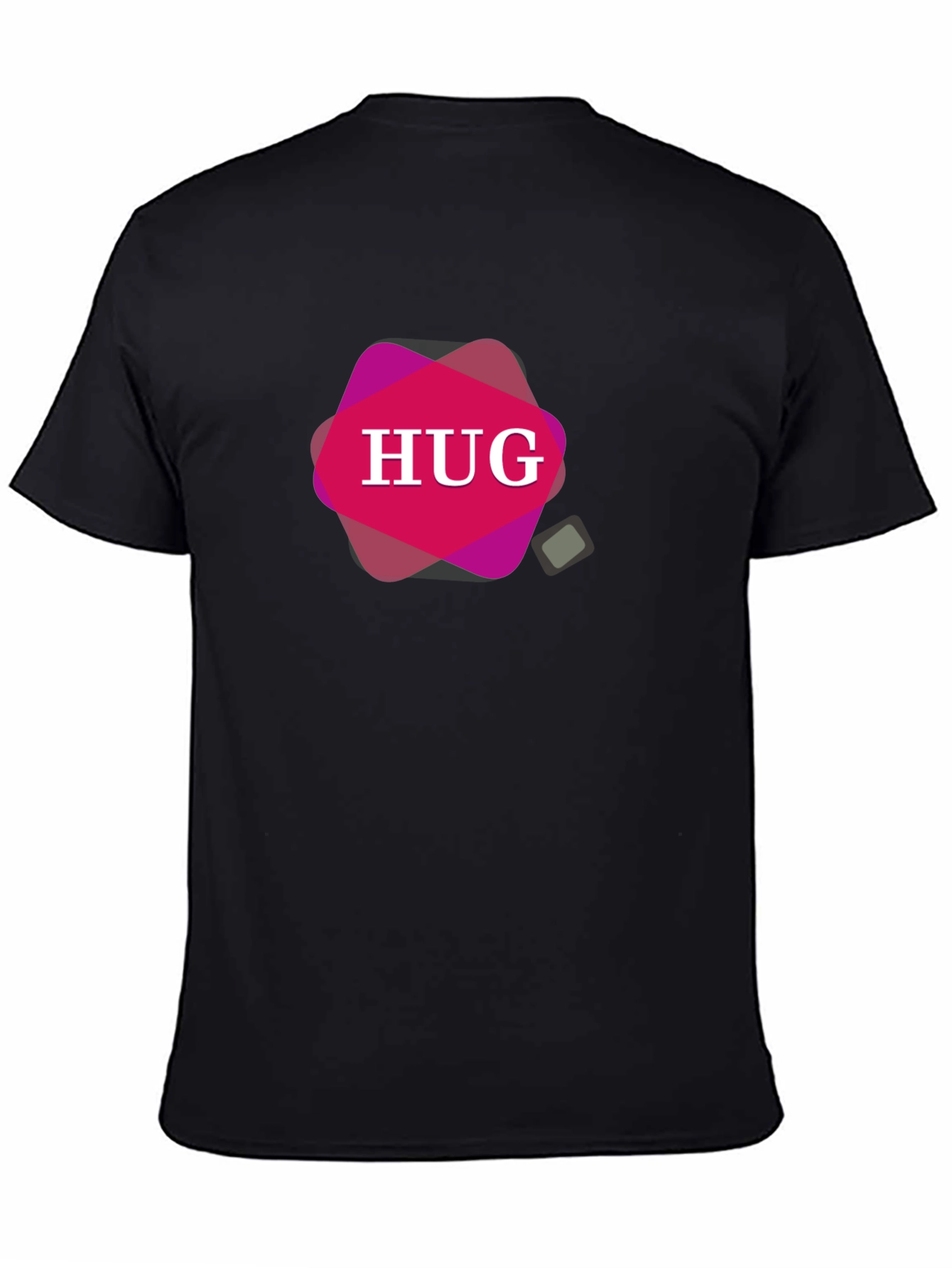 HUG Graphic Black T-Shirt - Stylish Mens Tee