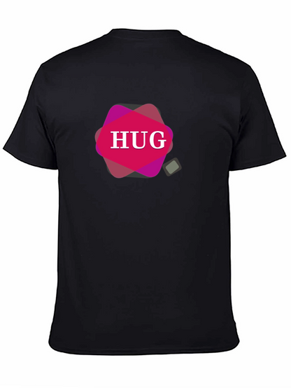 HUG Graphic Black T-Shirt - Stylish Mens Tee