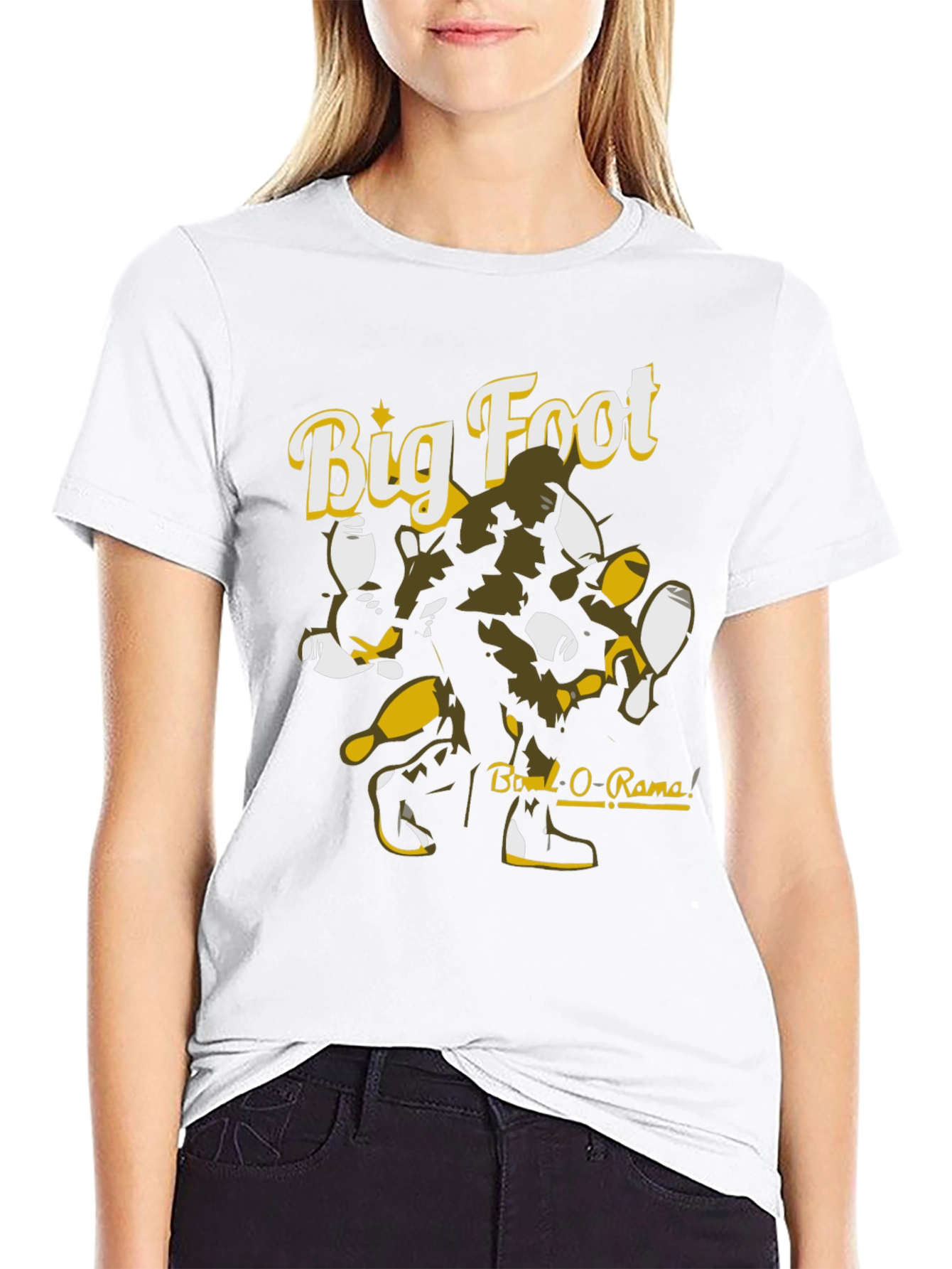 Big Foot Bowl-O-Rama Black Graphic Tee